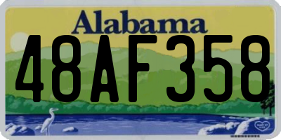 AL license plate 48AF358