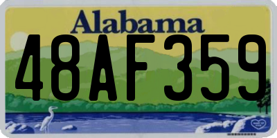 AL license plate 48AF359