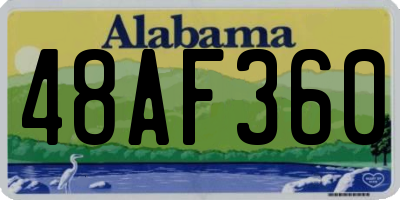 AL license plate 48AF360