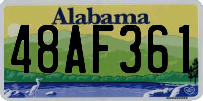 AL license plate 48AF361