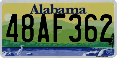 AL license plate 48AF362