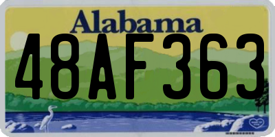 AL license plate 48AF363
