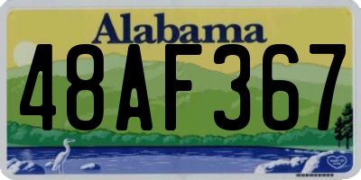 AL license plate 48AF367