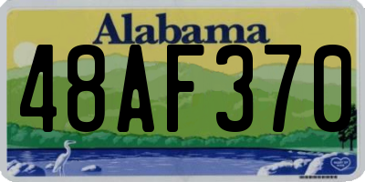 AL license plate 48AF370
