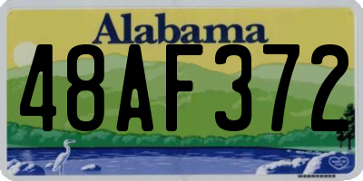 AL license plate 48AF372