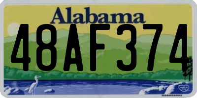 AL license plate 48AF374