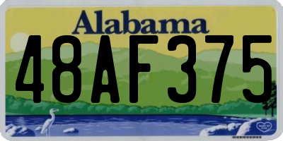 AL license plate 48AF375