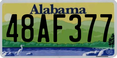 AL license plate 48AF377