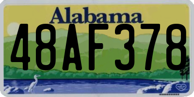 AL license plate 48AF378