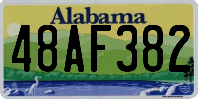 AL license plate 48AF382