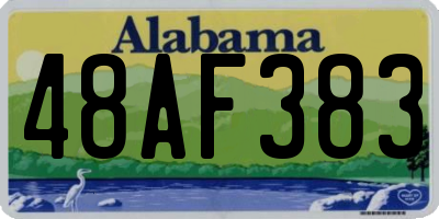 AL license plate 48AF383