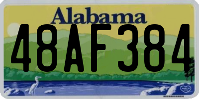 AL license plate 48AF384