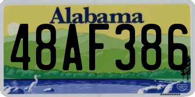 AL license plate 48AF386