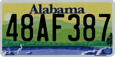 AL license plate 48AF387
