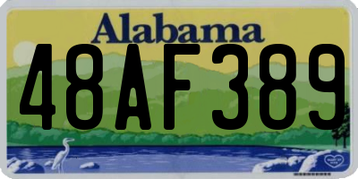 AL license plate 48AF389