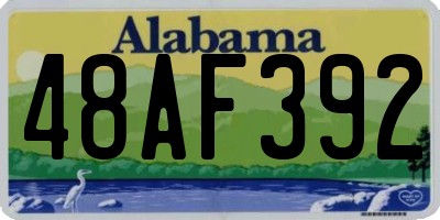 AL license plate 48AF392