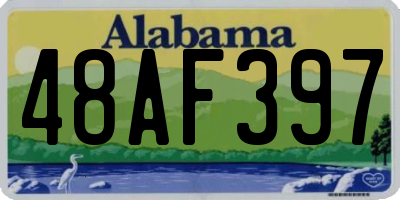 AL license plate 48AF397