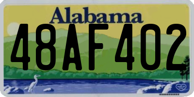 AL license plate 48AF402