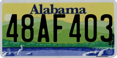 AL license plate 48AF403