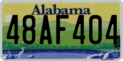 AL license plate 48AF404