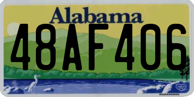 AL license plate 48AF406