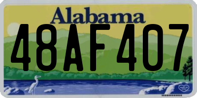 AL license plate 48AF407