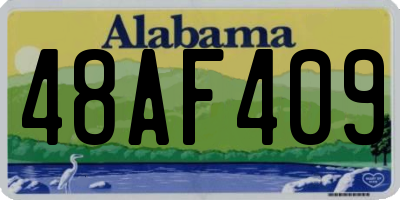 AL license plate 48AF409