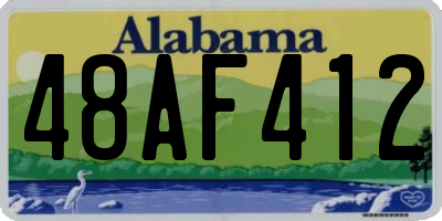AL license plate 48AF412