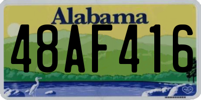 AL license plate 48AF416