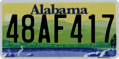 AL license plate 48AF417
