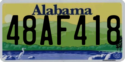 AL license plate 48AF418