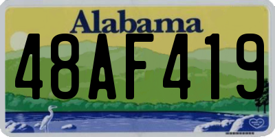 AL license plate 48AF419