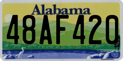 AL license plate 48AF420