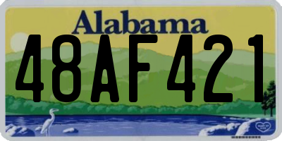 AL license plate 48AF421