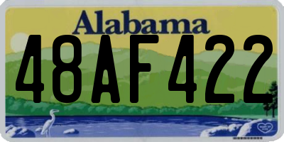 AL license plate 48AF422