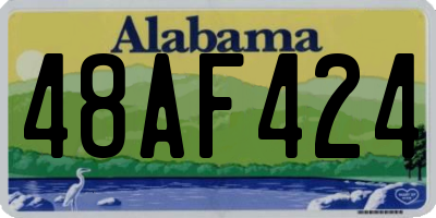 AL license plate 48AF424