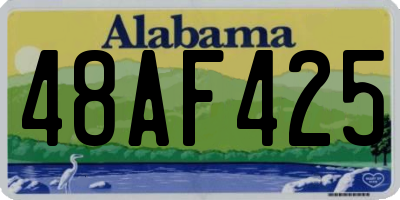 AL license plate 48AF425