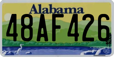 AL license plate 48AF426