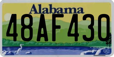 AL license plate 48AF430