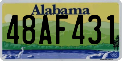 AL license plate 48AF431