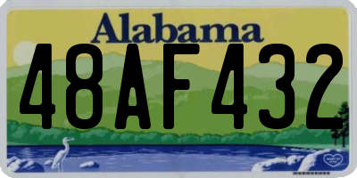 AL license plate 48AF432