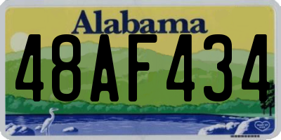 AL license plate 48AF434