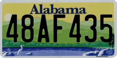 AL license plate 48AF435