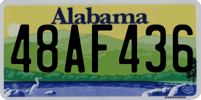 AL license plate 48AF436