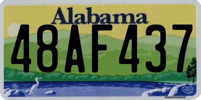 AL license plate 48AF437