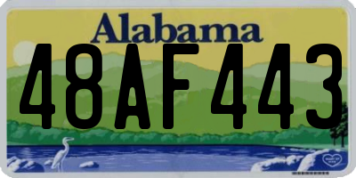 AL license plate 48AF443