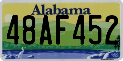AL license plate 48AF452