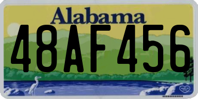 AL license plate 48AF456