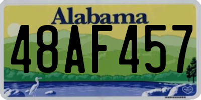 AL license plate 48AF457