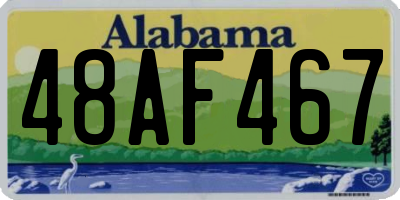 AL license plate 48AF467